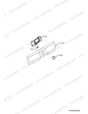 Взрыв-схема сушильной машины Electrolux EW7HL83W5 - Схема узла Command panel 037